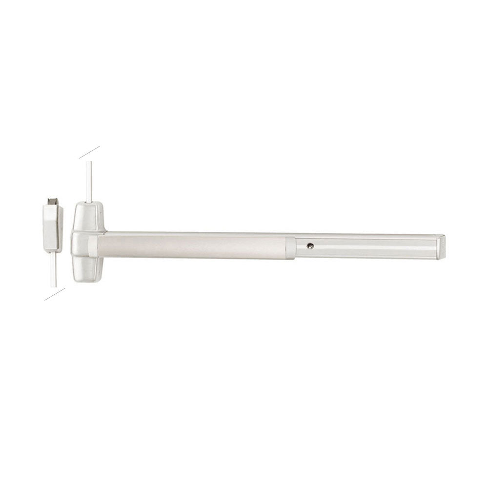Von Duprin - CD9827 - Grooved Surface Vertical Rod Exit Bar with Wide Stile Pushpad - Exit Only - Less Bottom Rod - Cylinder Dogging - Grade 1