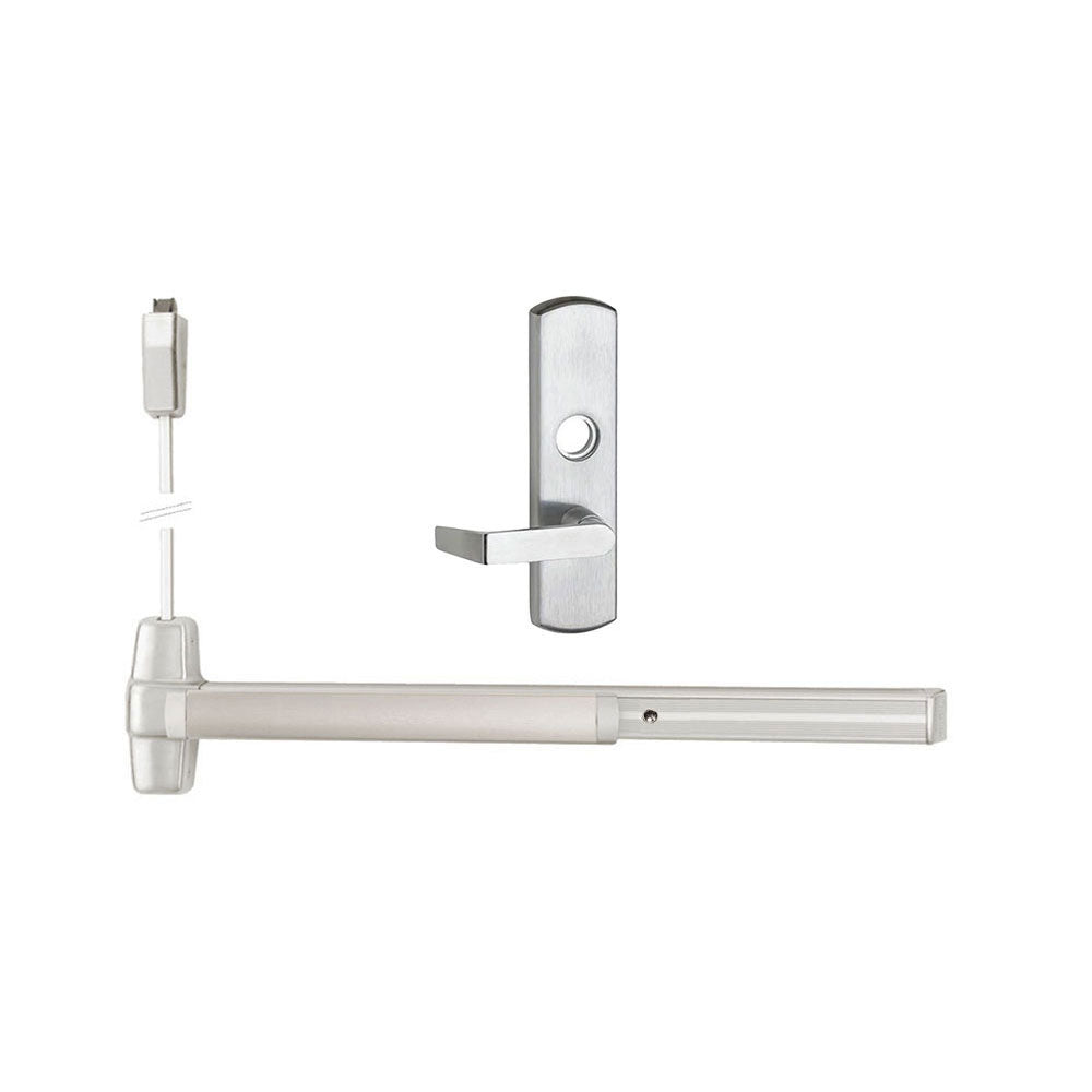 Von Duprin - CD9927 - Grooved Surface Vertical Rod Exit Bar with Wide Stile Pushpad - Classroom Function - 06 Lever - Less Bottom Rod - Cylinder Dogging - Grade 1