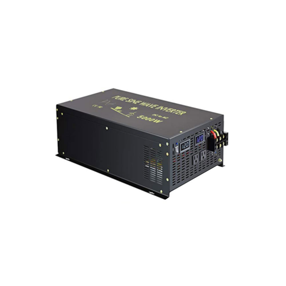 RBH - 10000W Power Inverter 12VDC, 24VDC and 48VDC to 120VAC Pure Sine Wave High Frequency Of f Grid Solar Inverter