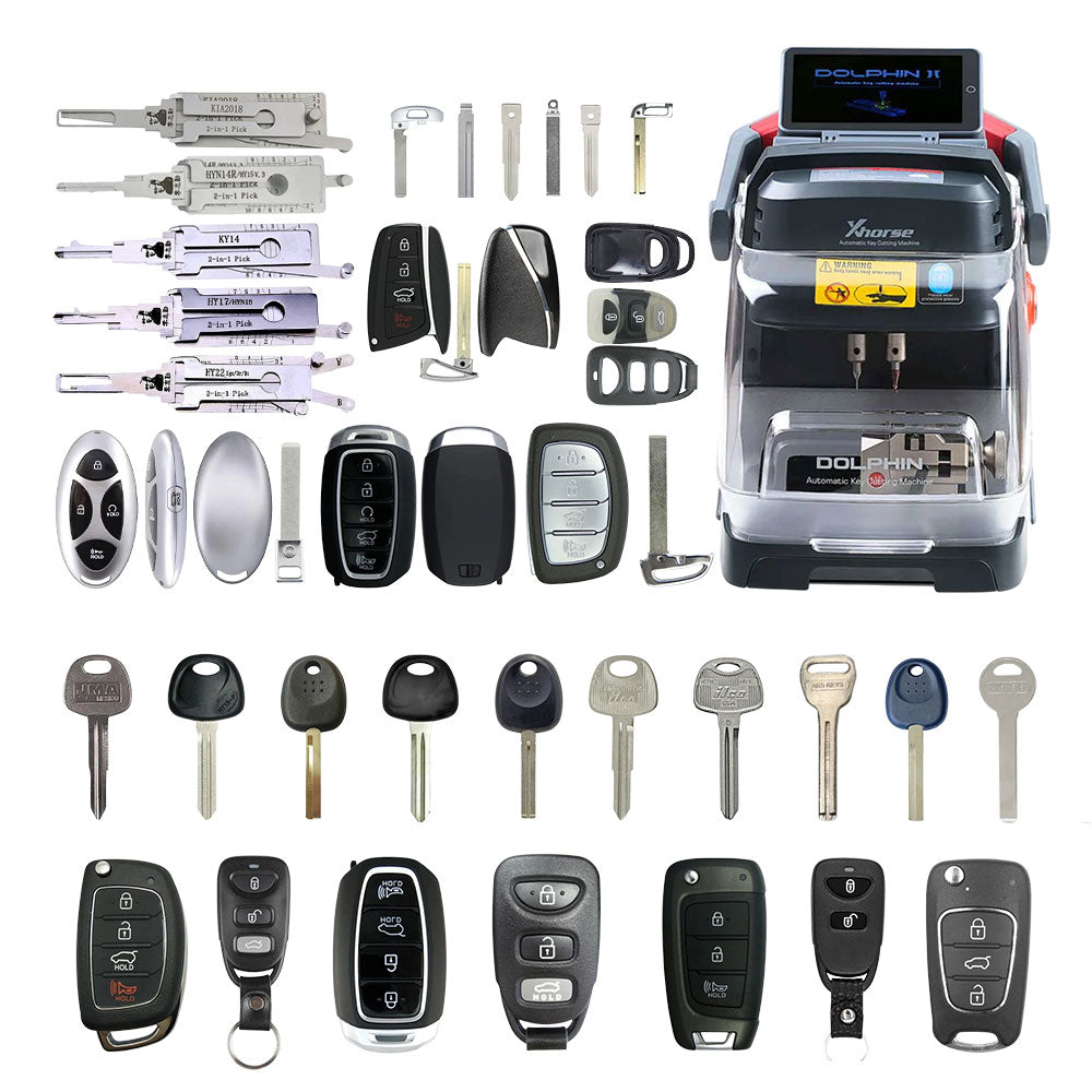Hyundai Starter Pack Bundle with Xhorse XP-005L Key Cutting Machine, Remotes and Lishi