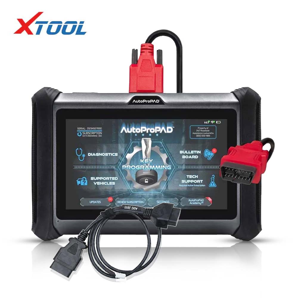XTOOL AutoProPAD Core Key Programmer with Chrysler 2018 CAN-C Cable