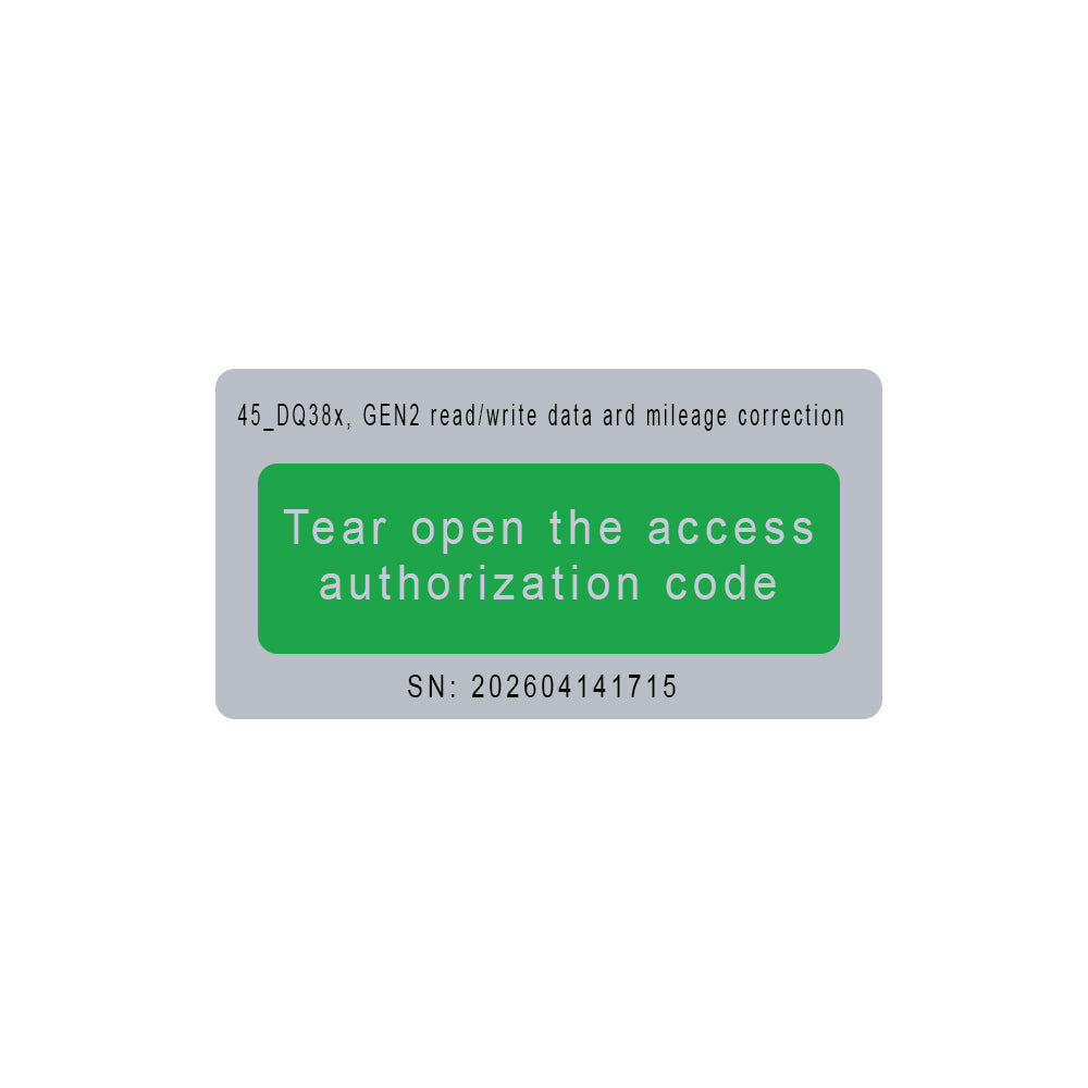 Yanhua ACDP A60B License for Module 45 DQ38x GEN2 Read/Write and Mileage Correction Tool