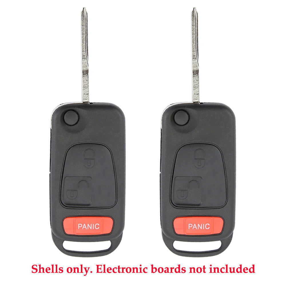 1998 - 2005 Mercedes Benz ML Flip Key Shell (2 Pack)