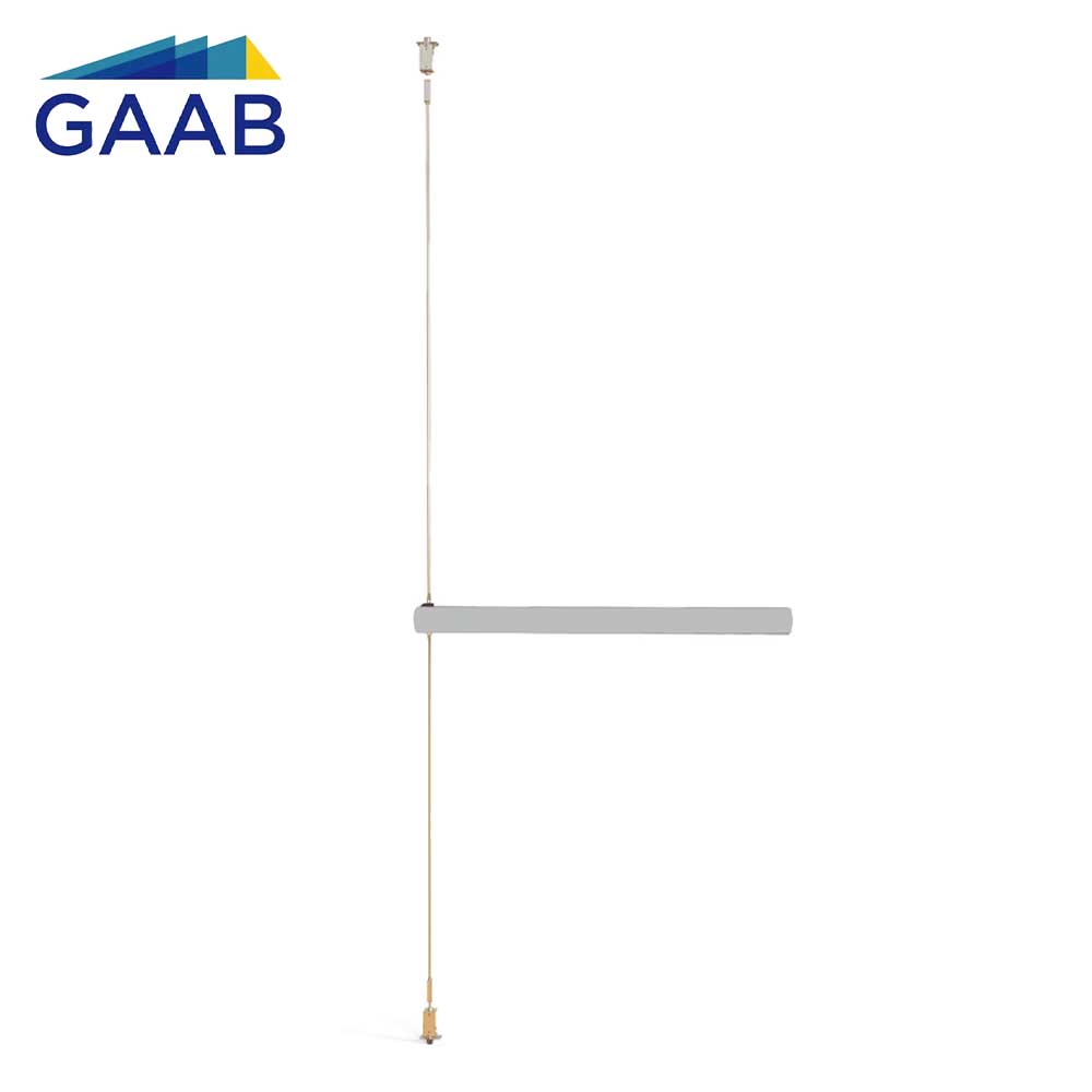 GAAB T352S02S Concealed Vertical Rod Exit Device Modular and Reversible with Switch Up to 36 Doors - Clear Anodized