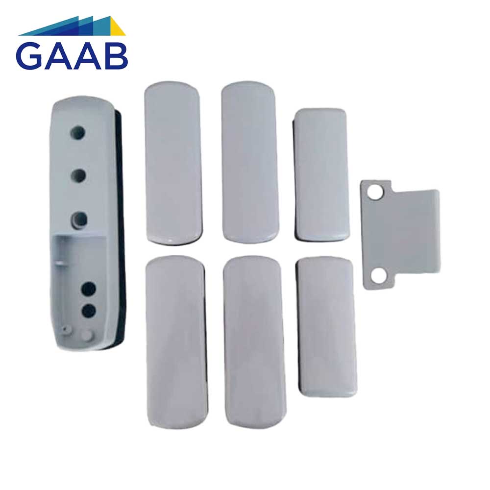 GAAB T380-04B Crossbar Exit Device Mounting Kit For Double Leaf Glass Door - Satin Chrome
