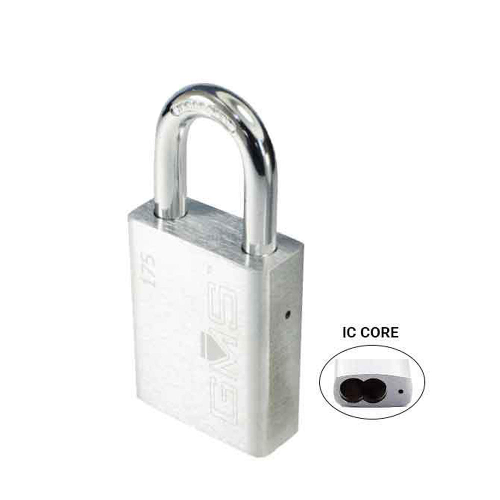GMS ICP200 - IC Padlock - SFIC Core - 2 Body - 1 Shackle Length - US26D - Satin Chrome
