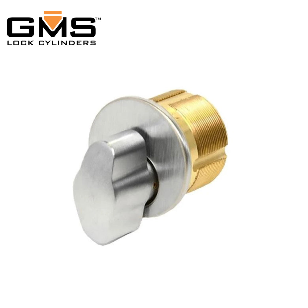 GMS Thumb-Turn Mortise Cylinder - 1-1/8 - US26D - Satin Chrome