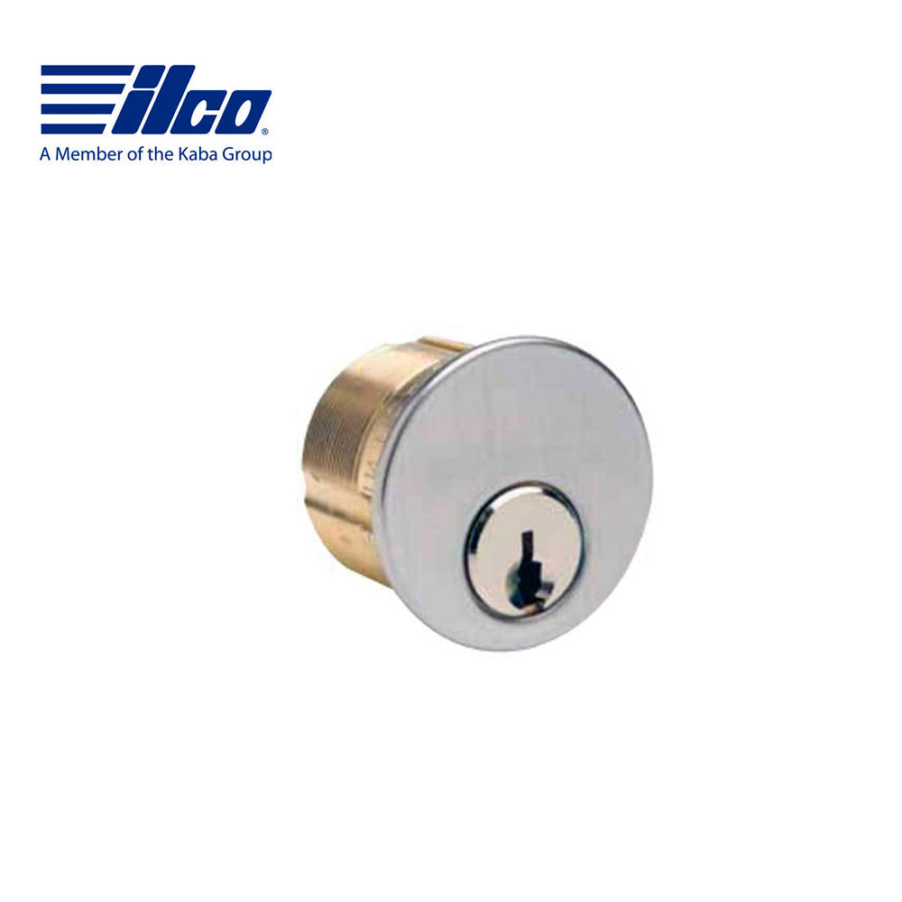 ILCO - 7165 - Mortise Cylinder - 5 Pin - 1" - Schlage C - Adams Rite Cam - KD - 26D - Satin Chrome - Grade 1