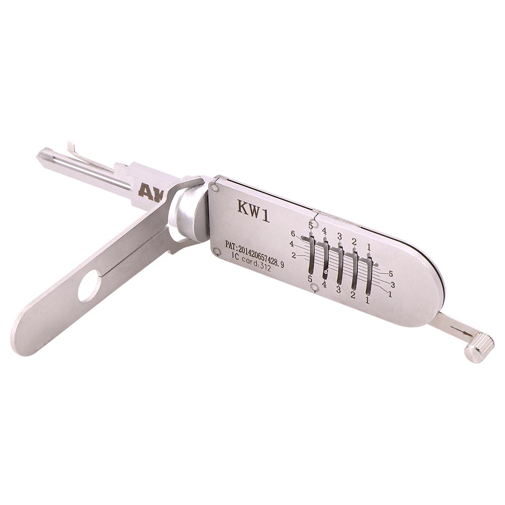 Genuine AKK Lishi KW1 2-in-1 Tool for Kwikset keyway KW1 5 Pins Locks