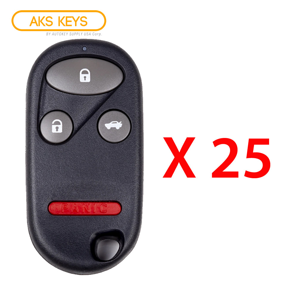 AKS KEYS Aftermarket Keyless Remote Fob for Acura TSX TL 2004 2005 2006 2007 2008 4B FCC# OUCG8D-387H-A (25 Pack)