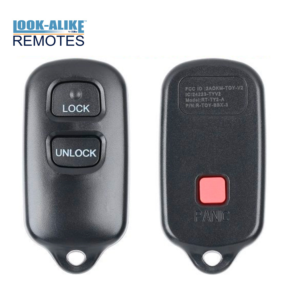 2000 - 2008 Toyota Keyless Entry 3B Fob FCC# HYQ12BBX / HYQ12BAN