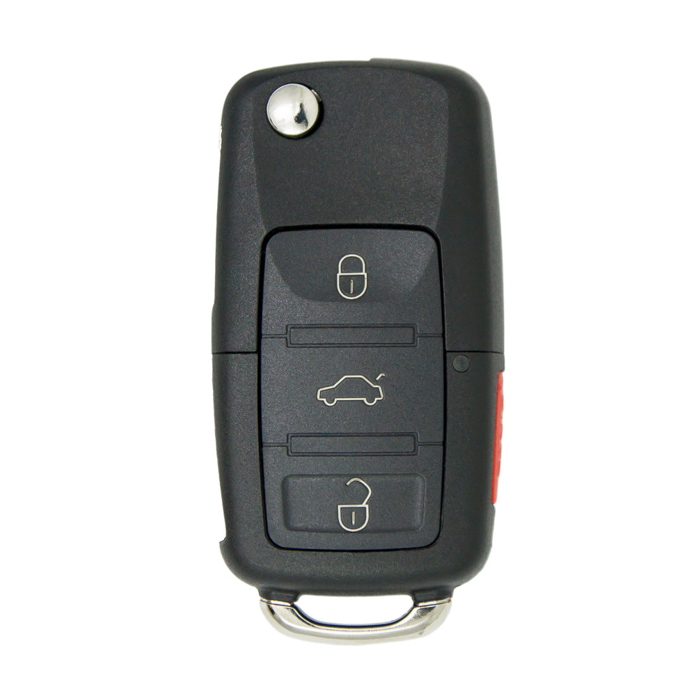 ILCO Aftermarket New Remote Flip Key Fob Compatible with Volkswagen 1998 1999 2000 2001 2002 4B PART# 1J0959753T
