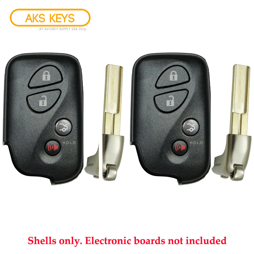 2010 - 2012 Lexus Smart Key Remote Shell 4B for FCC# HYQ14ACX (2 Pack)