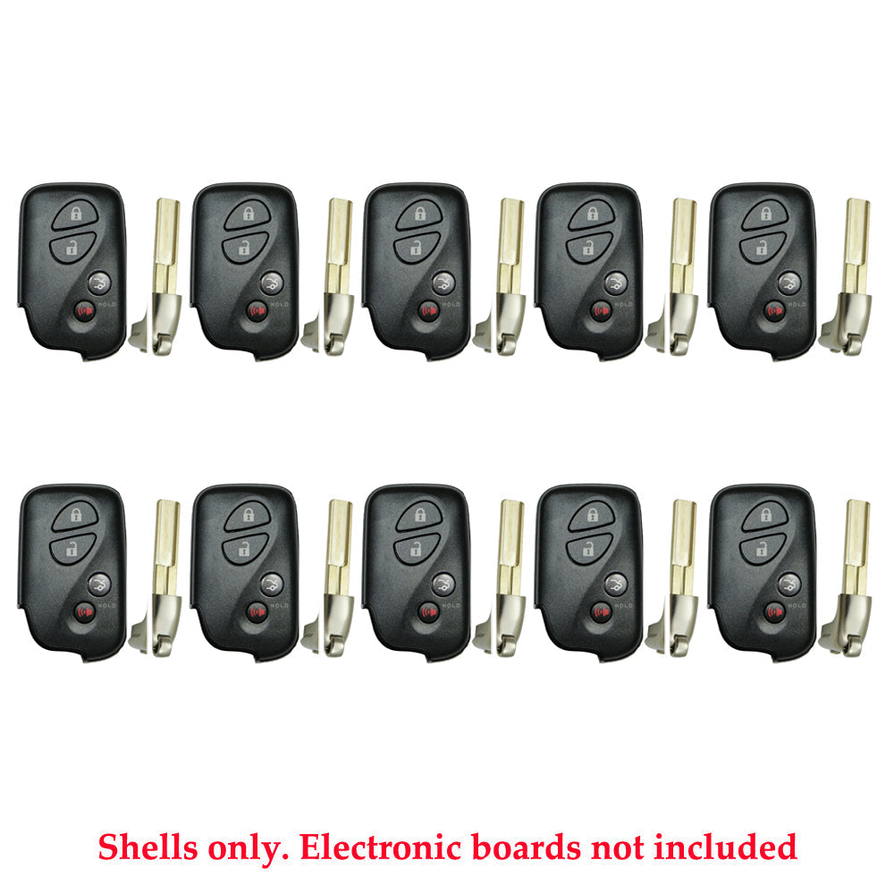 2010 - 2012 Lexus Smart Key Remote Shell 4B for FCC# HYQ14ACX (10 Pack)