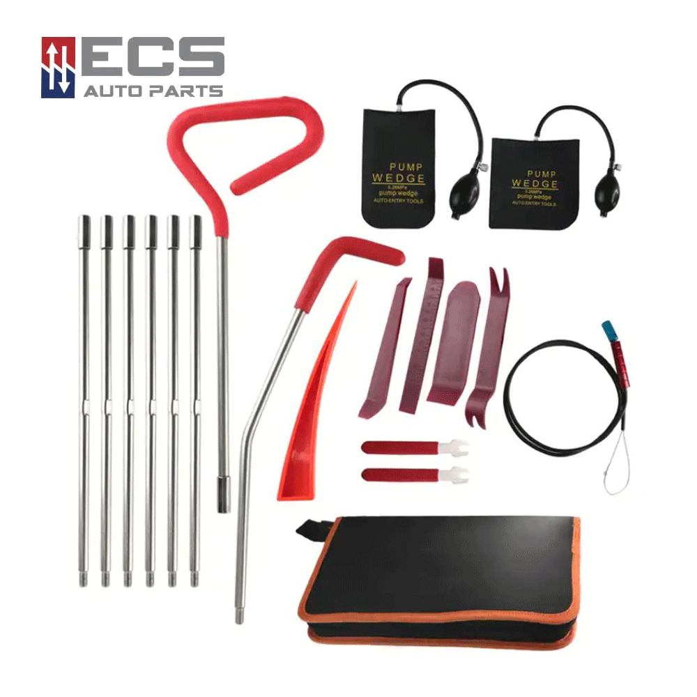 ECS AUTO PARTS 19 Pieces Vehicle Door Unlocking Tool Kit with Car Door Wrench