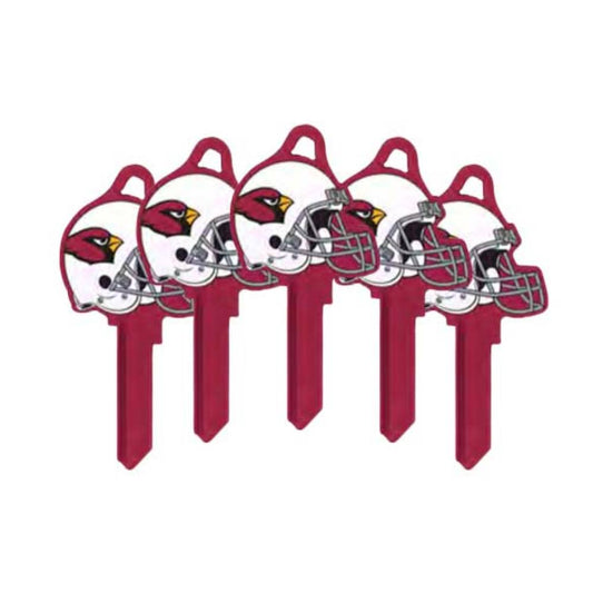 ILCO - NFL-KW1 TeamKeys - Helmet Edition Key Blank - Arizona Cardinals - Pack of 5