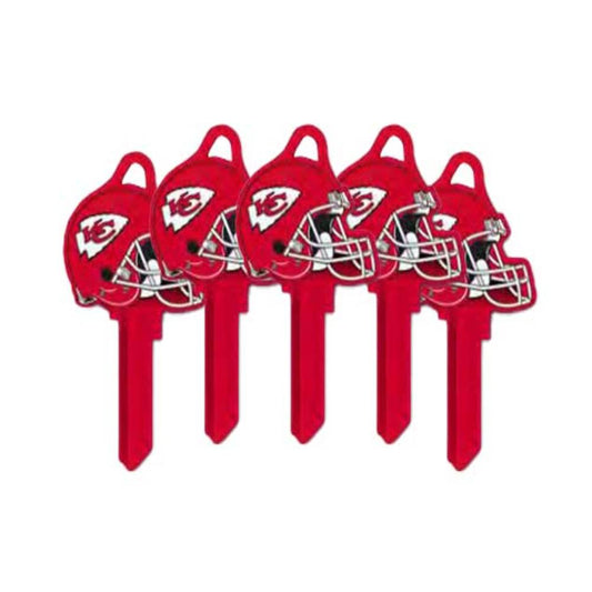 ILCO - NFL-KW1 TeamKeys - Helmet Edition Key Blank - Kansas City Chiefs - Pack of 5