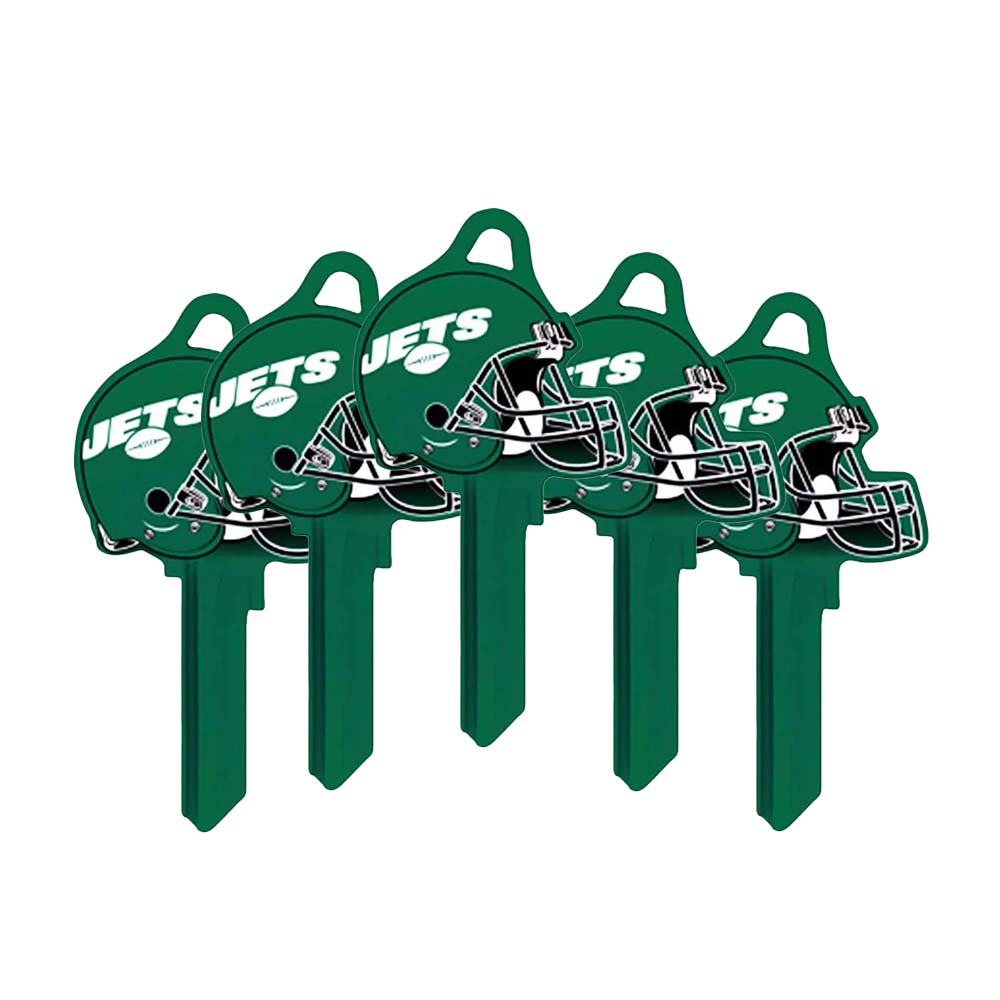 ILCO - NFL-KW1 TeamKeys - Helmet Edition Key Blank - New York Jets (5 Pack)