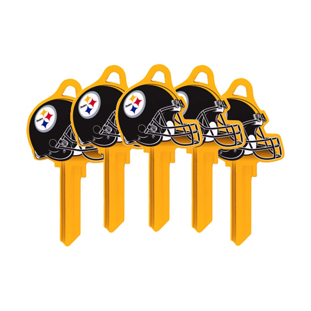 ILCO - NFL-KW1 TeamKeys - Helmet Edition Key Blank - Pittsburgh Steelers (5 Pack)