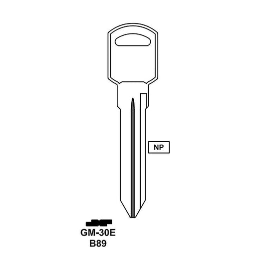GM Key Blank - B89 / GM-30E