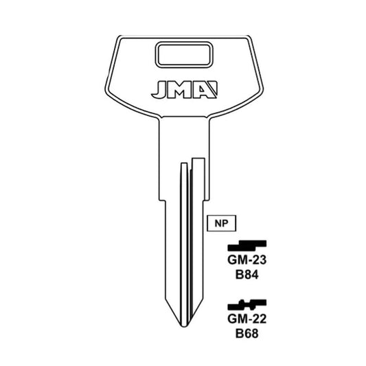 GM Key Blank - B68 / GM-22