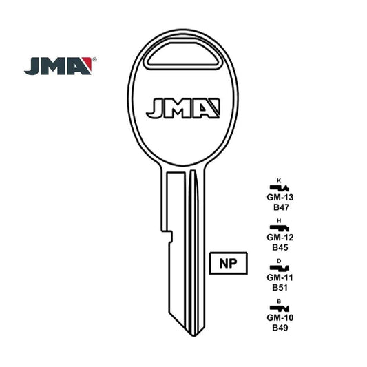 GM Key Blank - B49 / GM-10