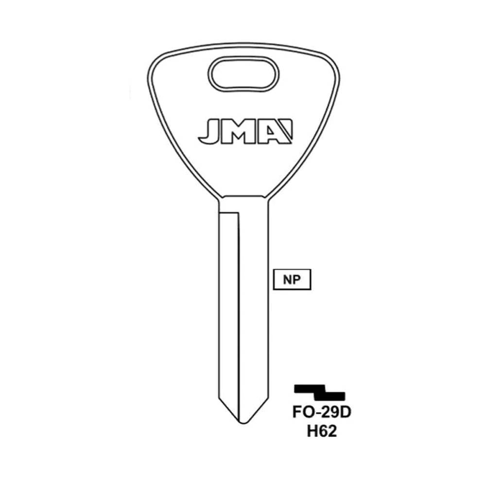 Ford Lincoln Mercury Key Blank - H62 / FO-29D