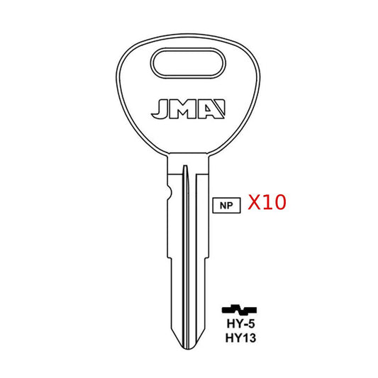 Hyundai Key Blank - HY13 / HY-5 (Packs of 10)