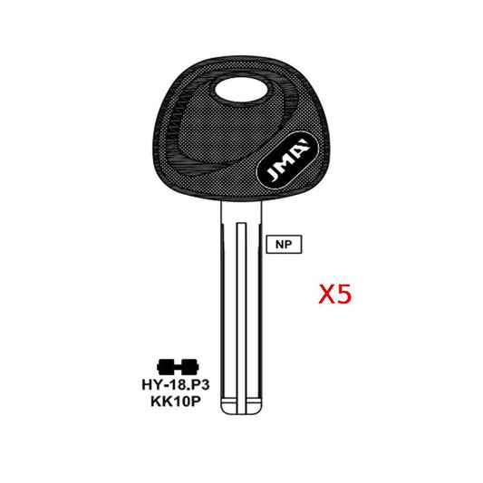 2010 - 2015 Hyundai Kia Key Blank - KK10-P / HY-18.P3 (Packs of 5)