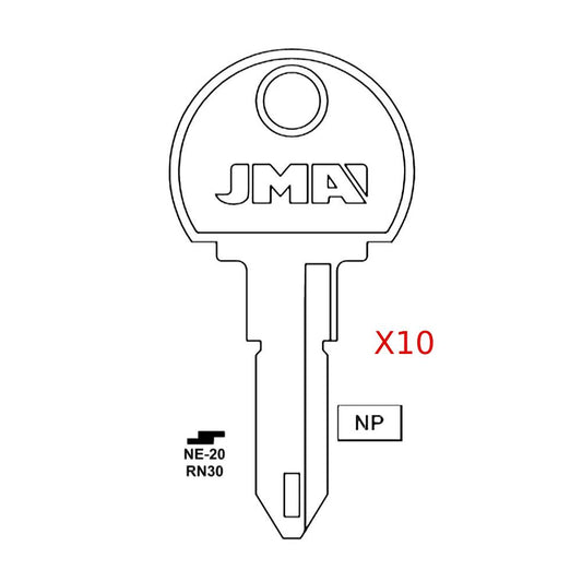 Eagle AMC Renault Key Blank - RN30 / NE-20 (Packs of 10)