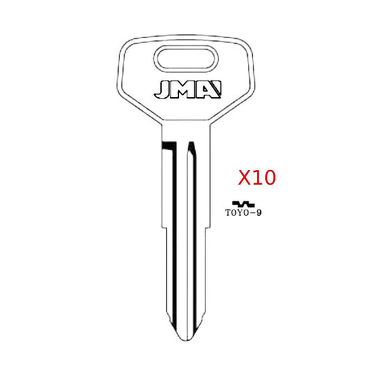 1981 - 2002 JMA Key Blank for Toyota/ TR40 / TOYO-9 (Packs of 10)