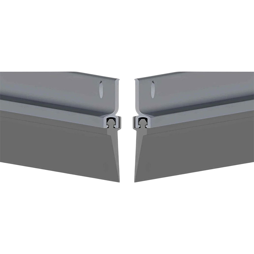 Cal-Royal - BTS-103 - Door Bottom Sweep made of Extruded Retainer and Vinyl Insert - 48 Inch - Aluminum Finish (Pack of 2)