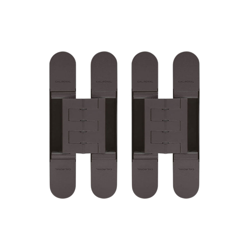Cal-Royal - CR3D81 - 3D Adjustable Invisible Hinges - US10B - Dark Oxidized Satin Bronze Oil Rubbed (613) (Pack of 2)