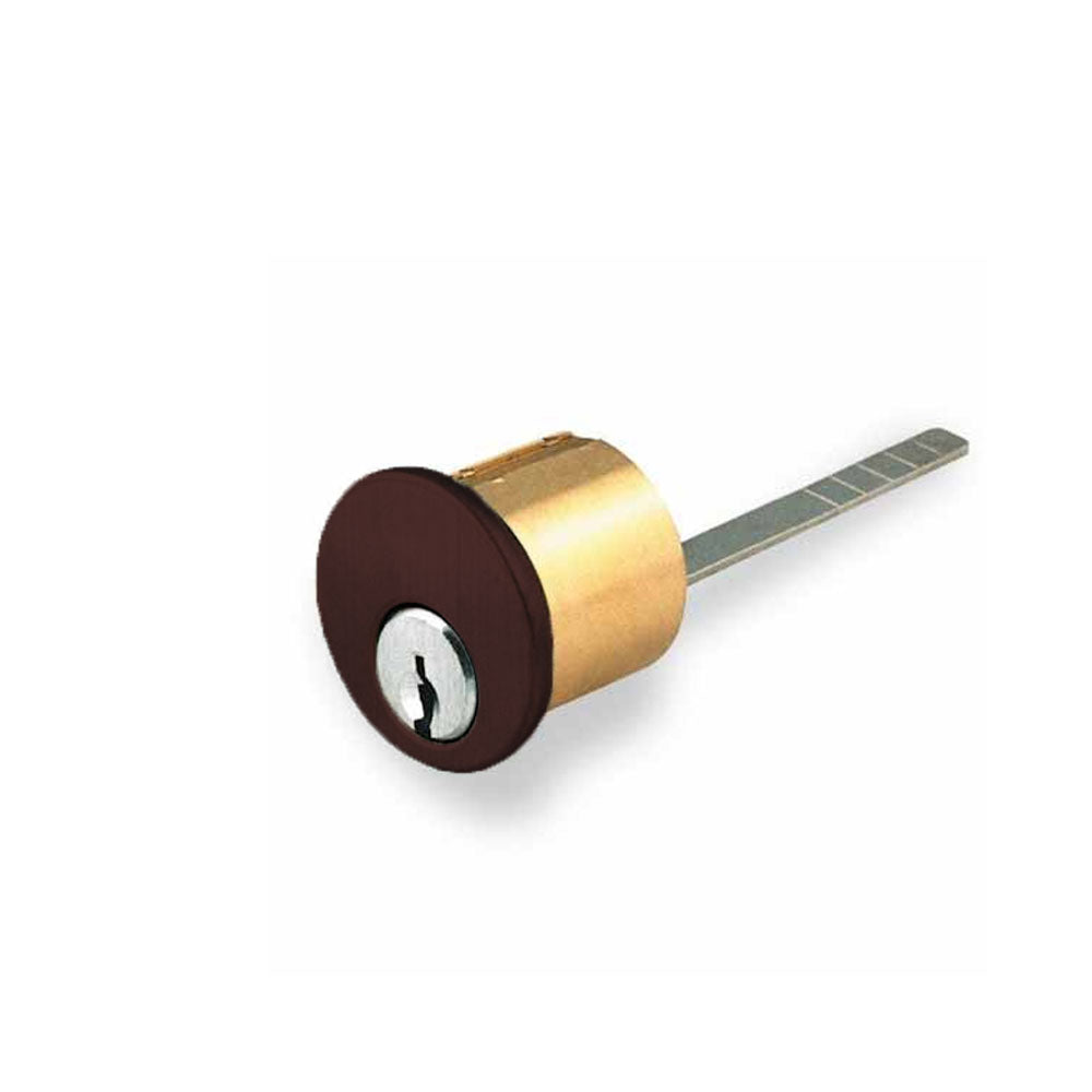 Cal-Royal - CX96RIM - Rim Cylinder with Mounting Plate & Screws - Schlage C keyway - 6-Pin - Length 1-1/8"