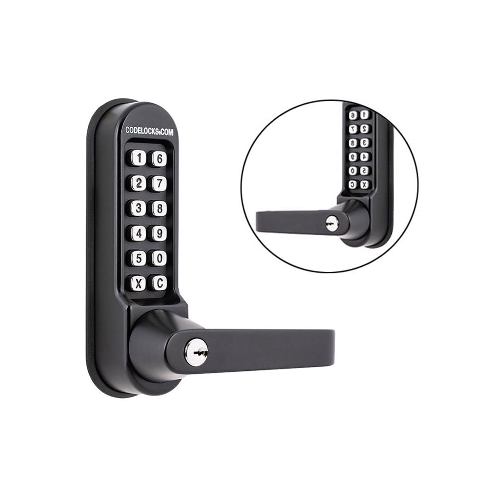 Codelocks CL510 Heavy Duty Tubular Mortise Lock Back to Back with Key Override