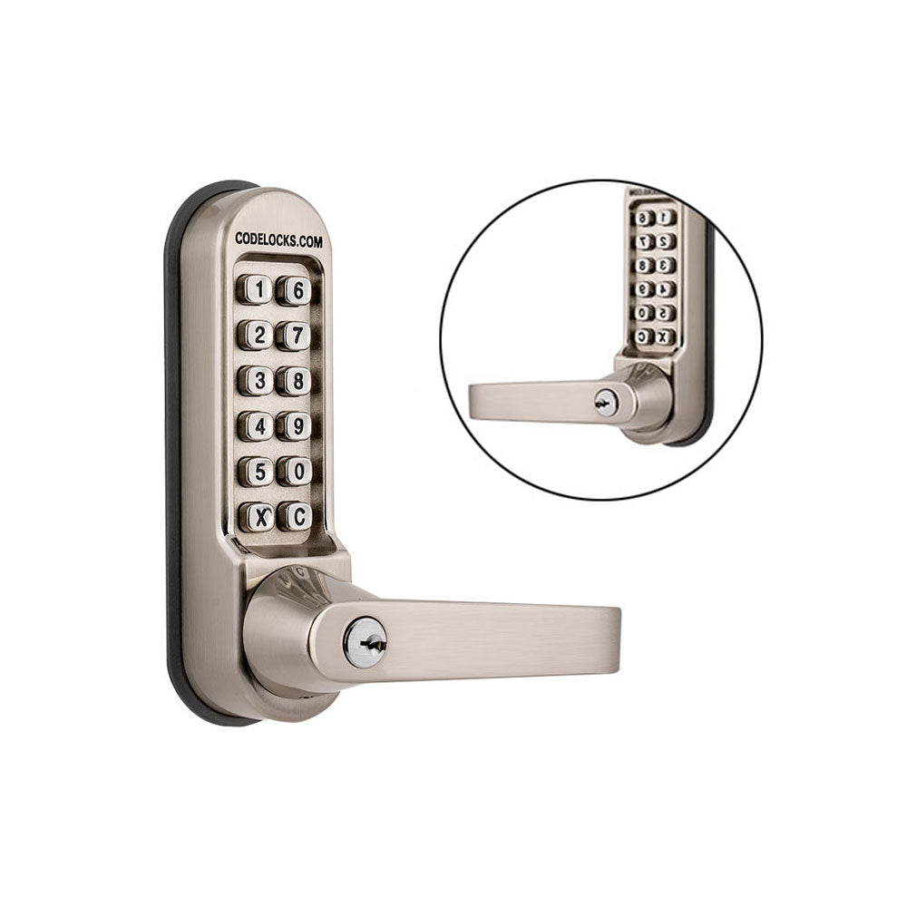 Codelocks CL515 Heavy Duty Tubular Mortise Lock Back to Back with Key Override and Code Free