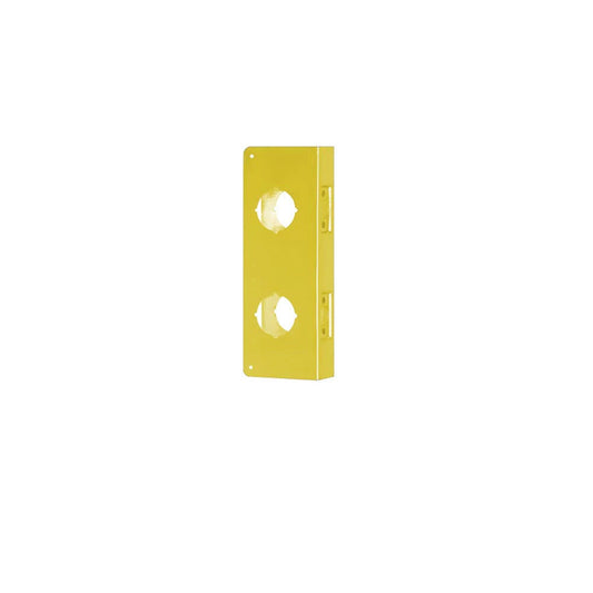 Don-Jo - 942-AB-CW - Wrap Around Plate 22 Gauge Steel 9 Height and 4 Width - AB (Satin Brass Finish-609)