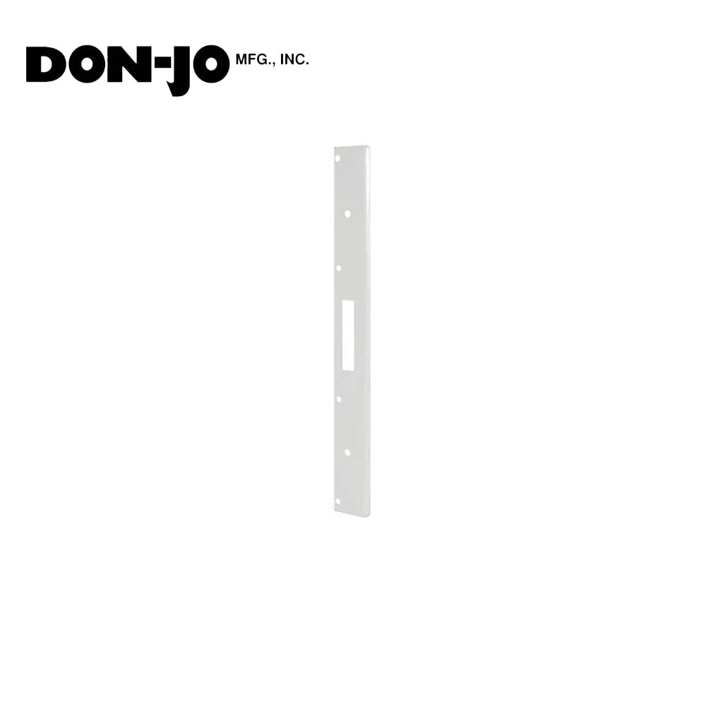 Don-Jo - AST-2134M-WH - Single Hole Security Strike Mortise Version Universal Center Hole with 13 Gauge Steel - 18 Height and 1-3/4 Width - WH (White Coated Finish)