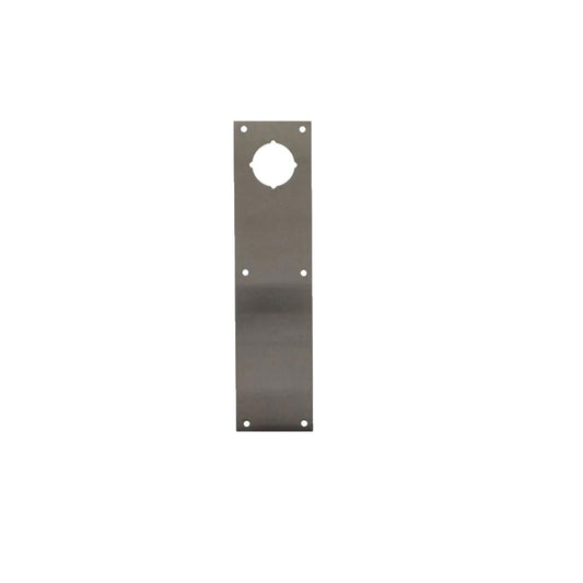 Don-Jo - CFK-70-628 - Push Plate 3-1/2 Width and 15 Length with 2-1/8 Cylindrical Lock Hole at 2-1/2 on Center From Top - 628 (Satin Aluminum Clear Anodized Finish)