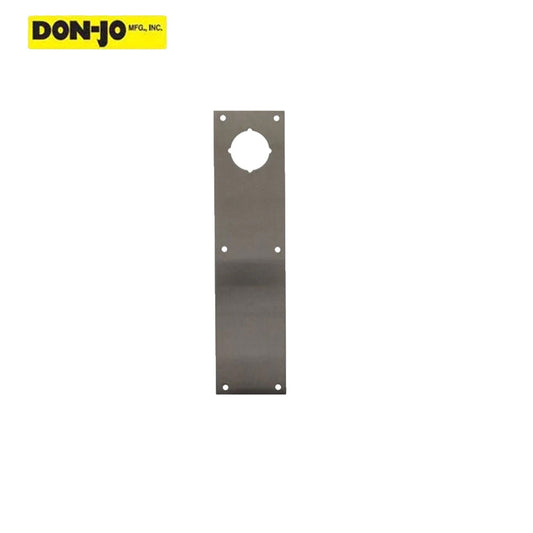 Don-Jo - CFK-70-630 - Push Plate 3-1/2 Width and 15 Length with 2-1/8 Cylindrical Lock Hole at 2-1/2 on Center From Top - 630 (Satin Stainless Steel Finish)