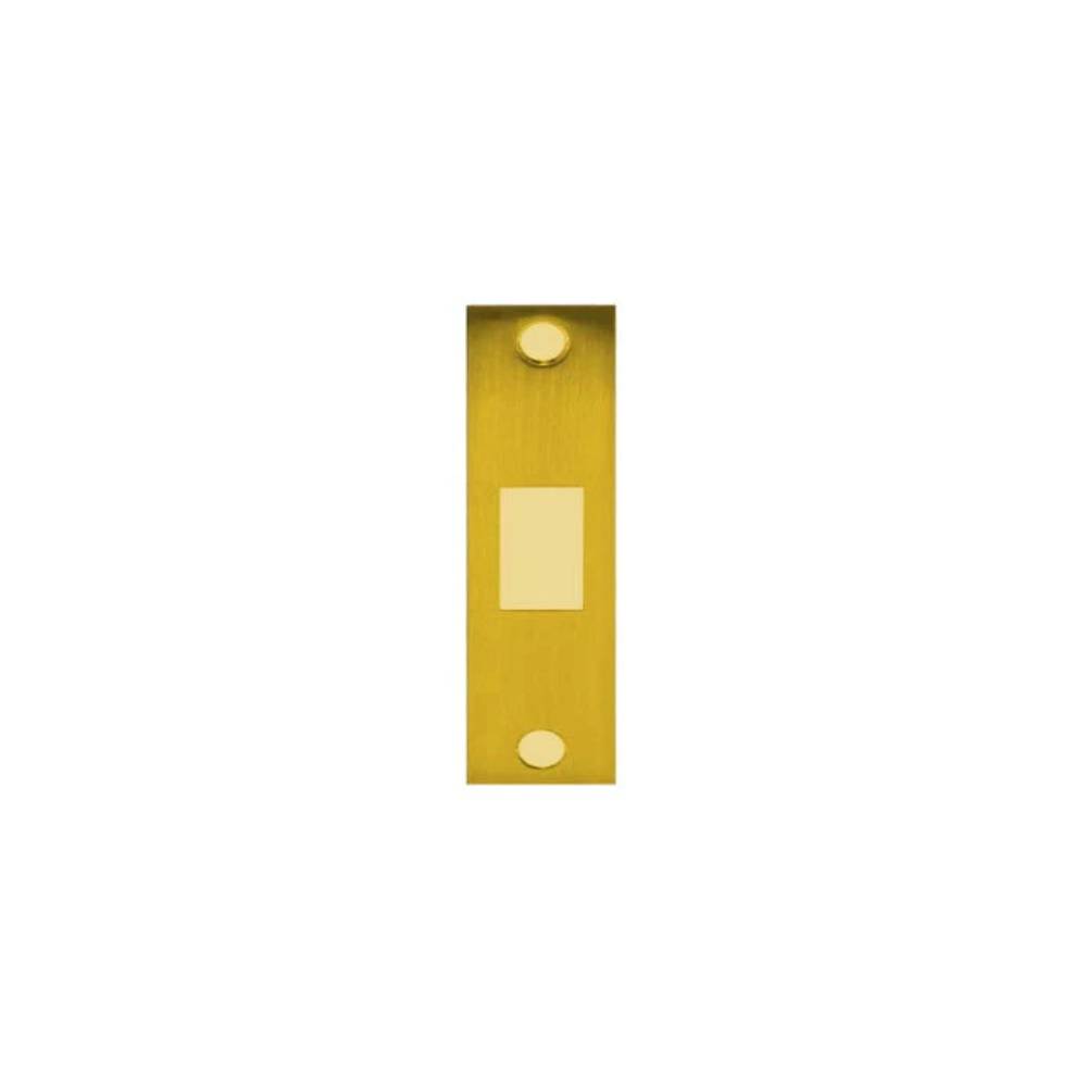 Don-Jo - DBS-2478-BP - Deadbolt Strike 13 Gauge Steel 4-7/8 Height and 1-1/4 Width - BP (Bright Brass Plated Clear Coated Finish-632)