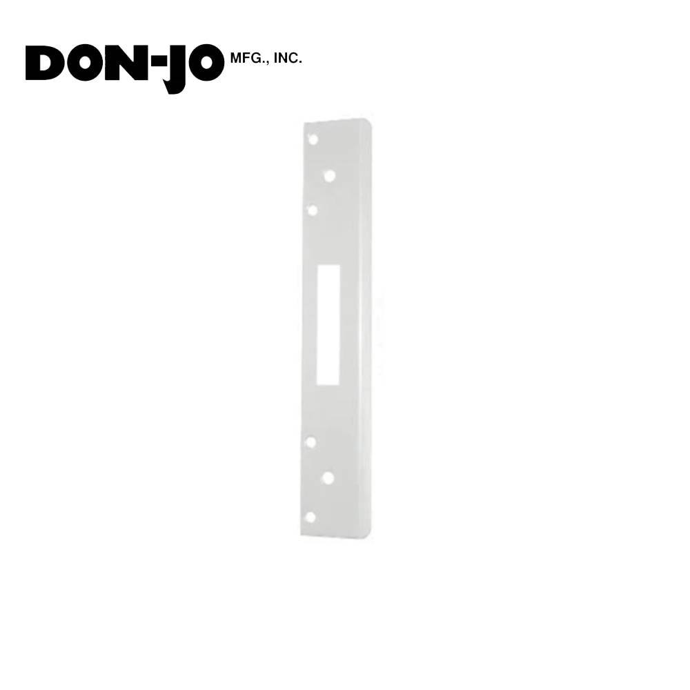 Don-Jo - FL-208WM-WH - Single Hole Security Strike 13 Gauge Steel 8 Height and 1-3/4 Width - WH (White Coated Finish)