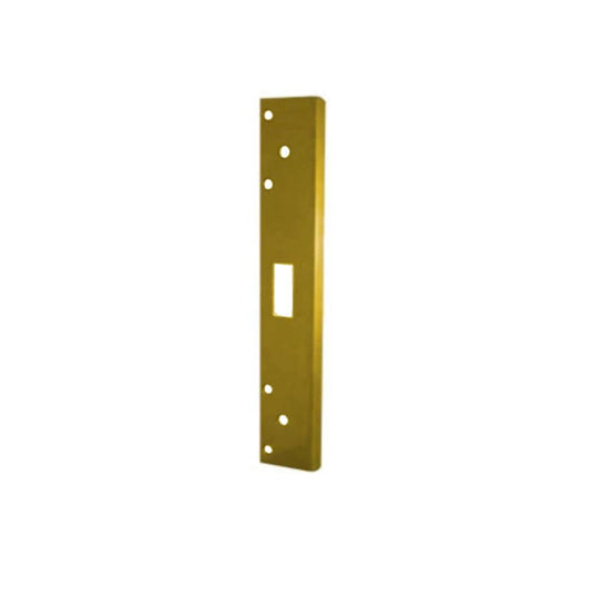 Don-Jo - FL-212W-BP - Single Hole Security Strike 13 Gauge Steel 12 Height and 1-3/4 Width - BP (Bright Brass Plated Clear Coated Finish-632)