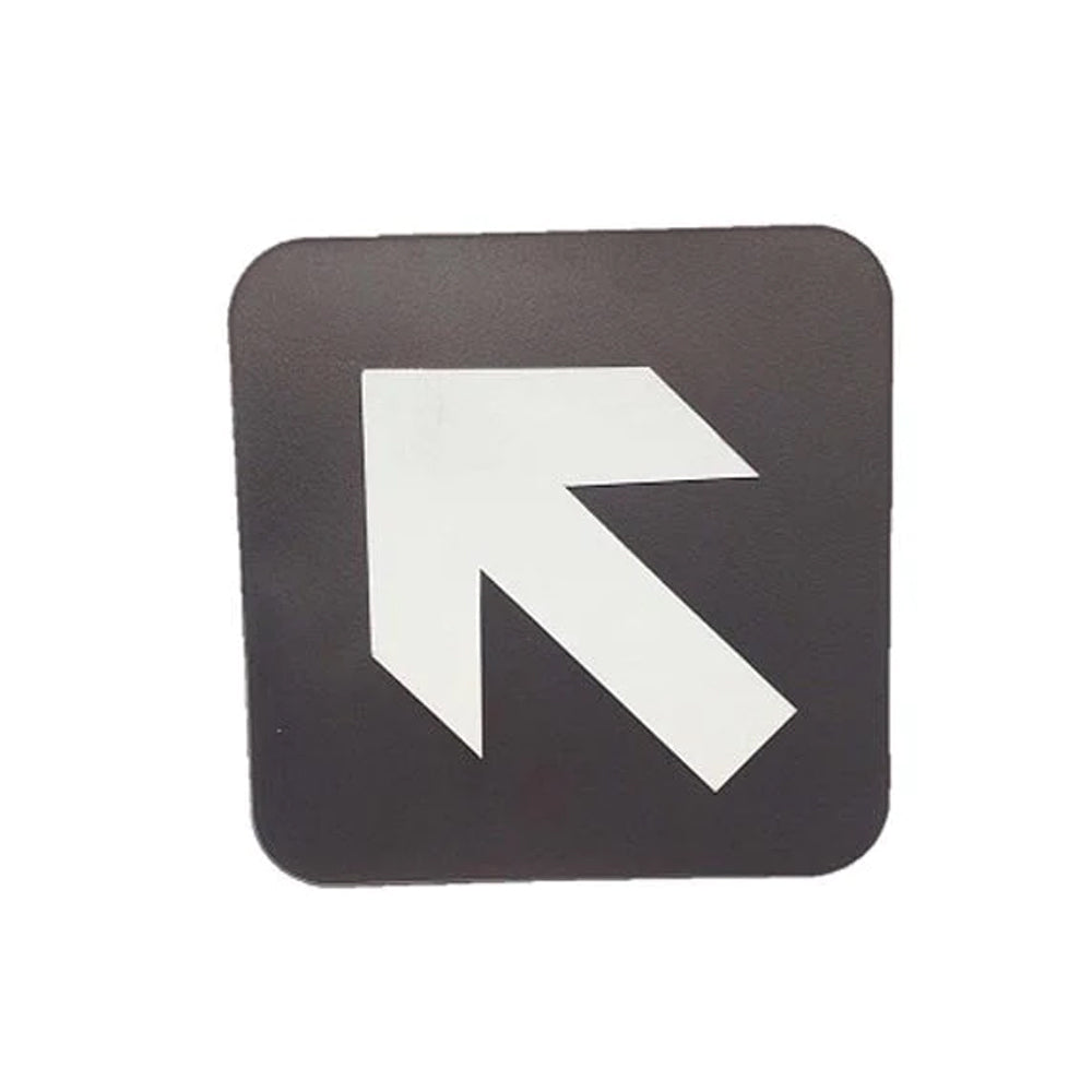 Don-Jo - HS-9060-36 - A.D.A. Sign for Arrow Diagonal Rectangle 6 Width and 9 Length Raised Lettering - White on Brown