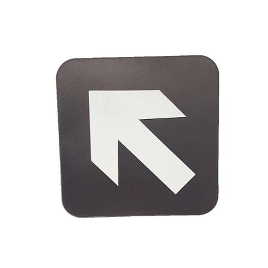 Don-Jo - HS-9060-36 - A.D.A. Sign for Arrow Diagonal Rectangle 6 Width and 9 Length Raised Lettering - White on Brown