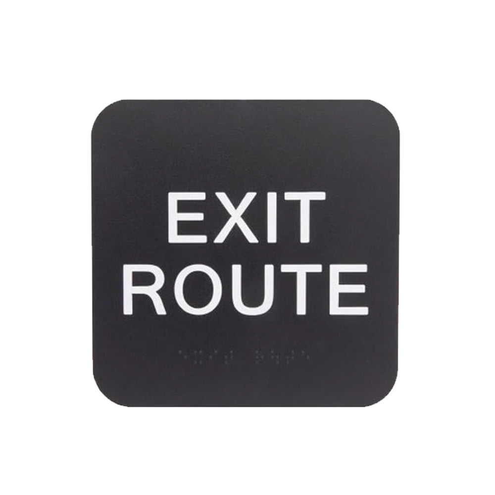 Don-Jo - HS-9090-34 - A.D.A. Sign 6 Width and 6 Length Raised Lettering - White on Black