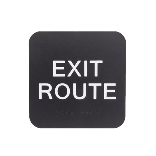 Don-Jo - HS-9090-34 - A.D.A. Sign 6 Width and 6 Length Raised Lettering - White on Black