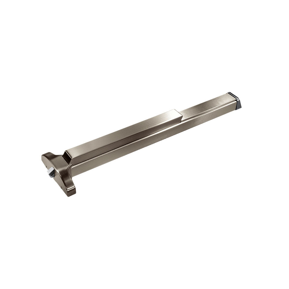 Dormakaba - 9700 - Rim Exit Bar with Narrow Stile Pushpad - Grade 1 - 36" - Clear Coated Satin Nickel Plated