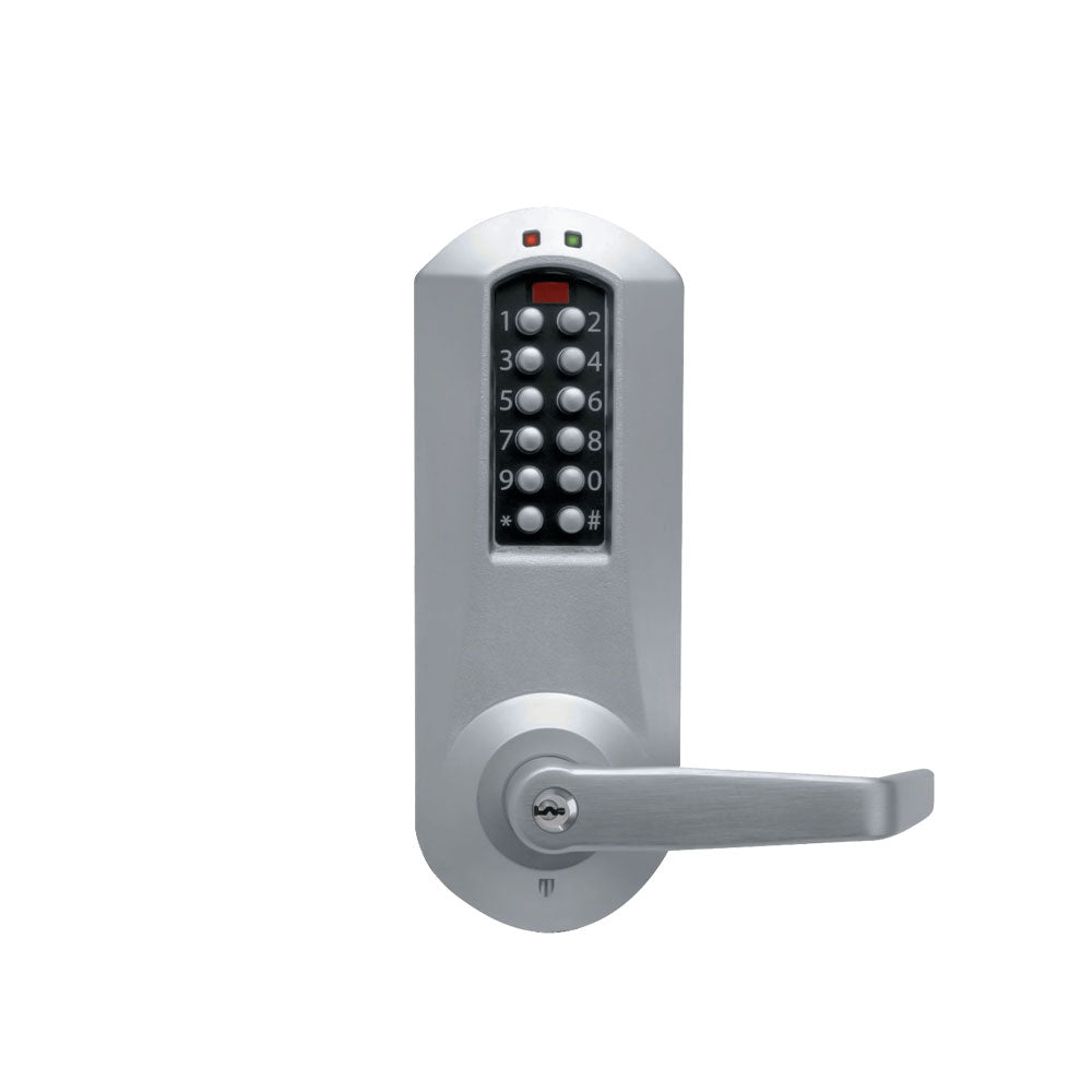 Dormakaba E-Plex - E5066 - E5000 Series Electronic Pushbutton Mortise Lock with Winston Lever - 2 3/4" Backset