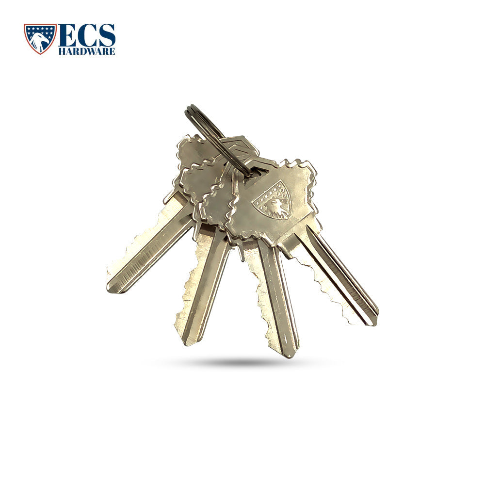 ECS HARDWARE - Durable Combo Lockset w/ Single Knob & Deadbolt - Entrance - Stainless Steel - Grade 3 (SC1)